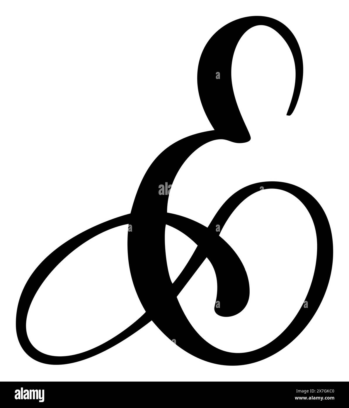 Vector calligraphy hand drawn letter E logo. Script font. Handwritten ...