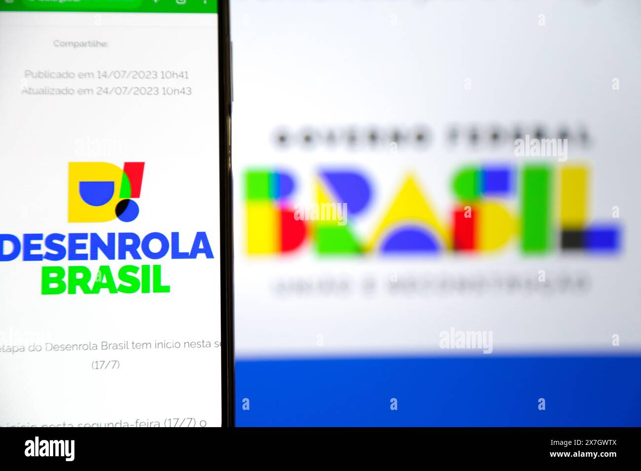 SÃO JOSÉ DOS CAMPOS, SP - 20.05.2024: PROGRAMA DESENROLA BRASIL TERMINA HOJE - Debtors of up to R$20,000 who earn up to two minimum wages or are registered in the Single Registry for Social Programs of the Federal Government (CadÚnico) have until this Monday, the 20th, to renegotiate their debts with Desenrola Brasil. (Photo: Luis Lima Jr/Fotoarena) Stock Photo