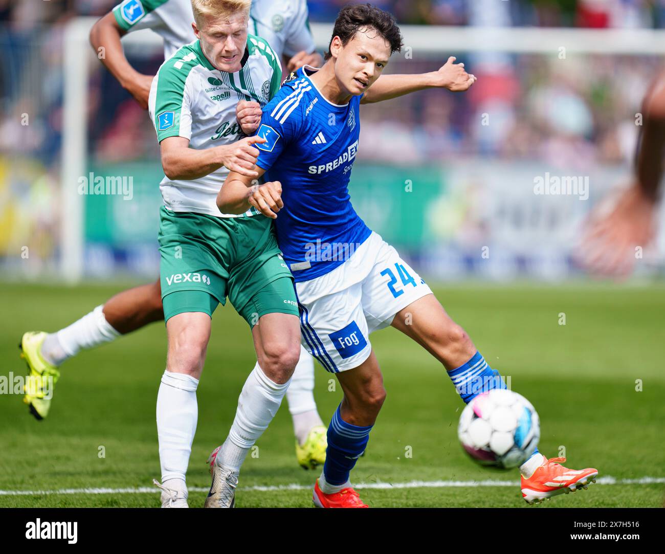 Copenhagen, Denmark. 20th May, 2024. Lyngby's Tobias Storm and