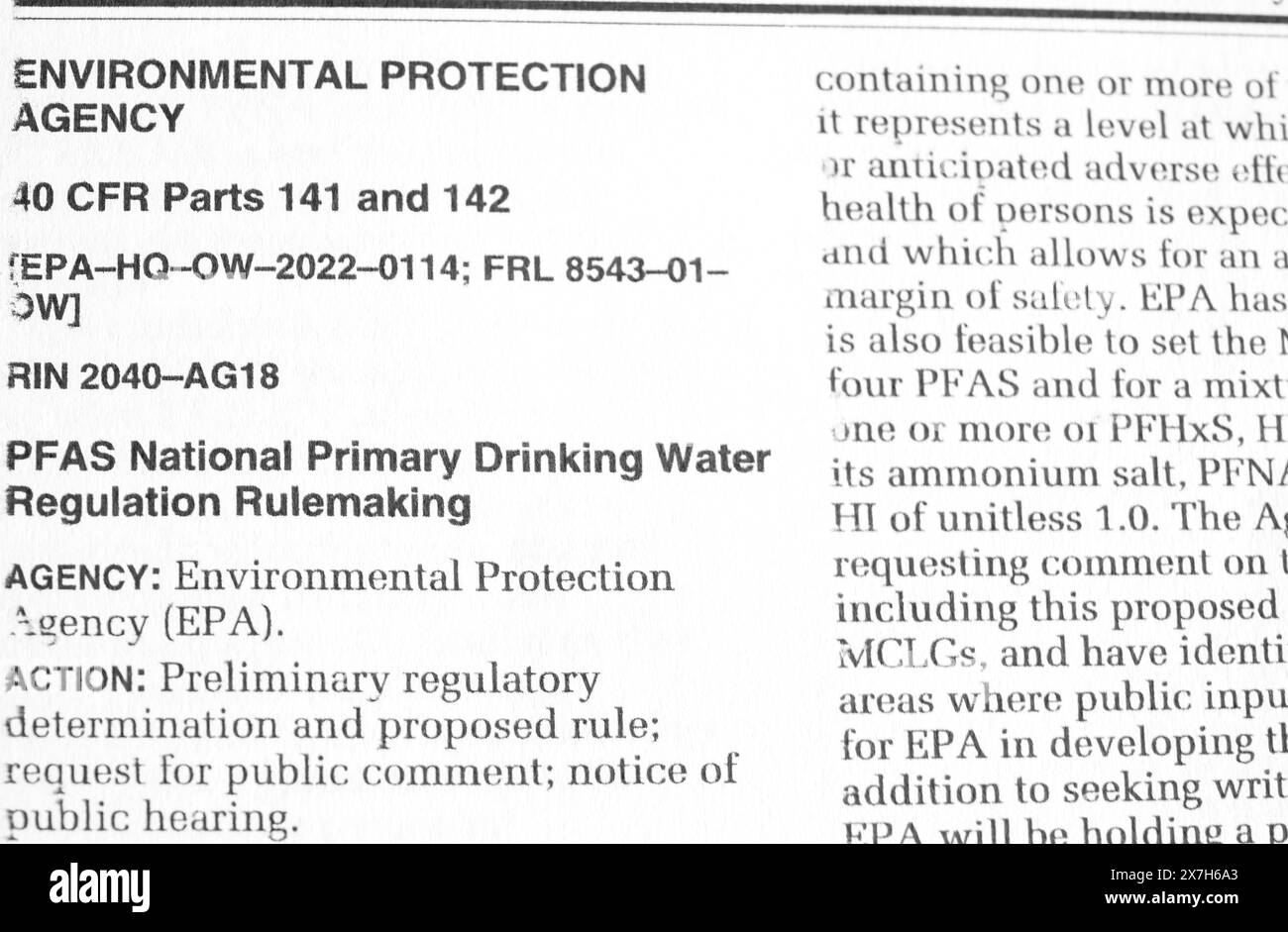 40 Code of Federal Regulations Parts 141 and 142 for the regulation of