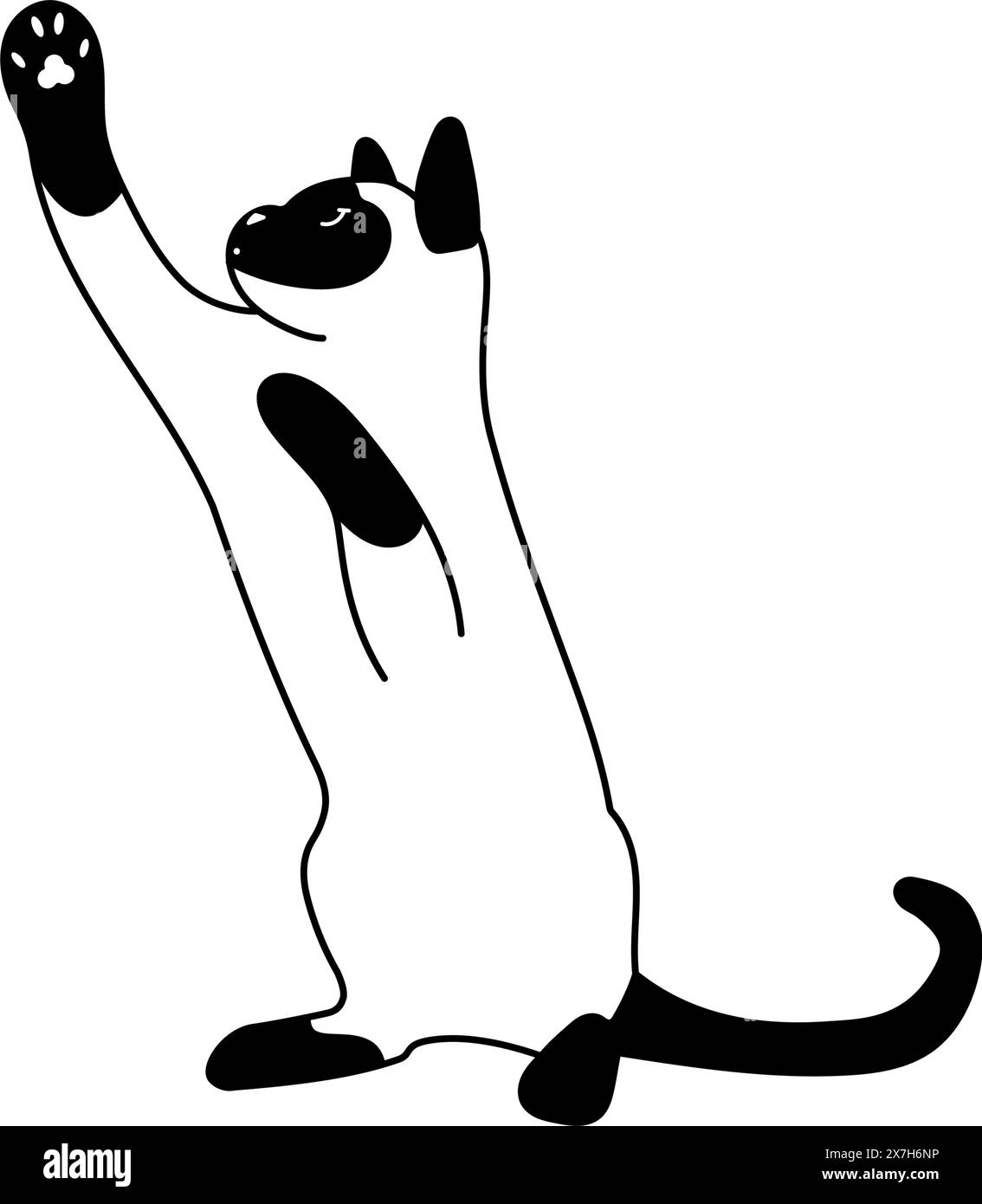 Siamese Cat Clipart Black And White