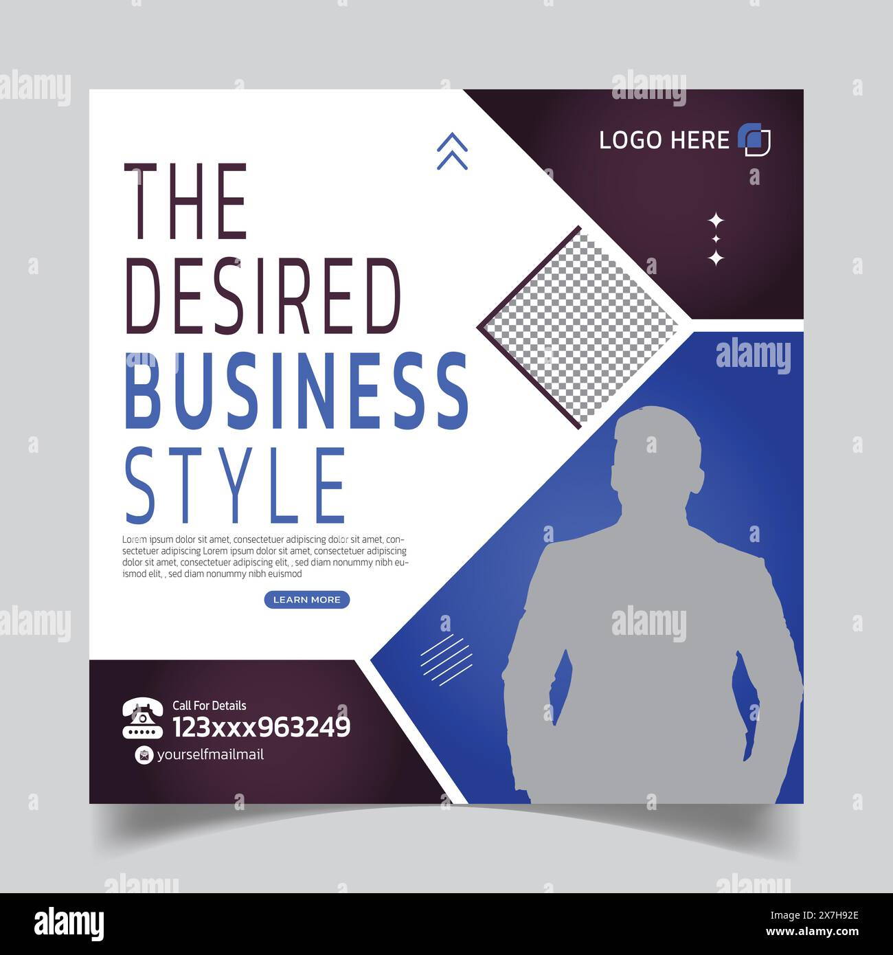 Basic Business. Post Small business social media post template Stock Vector Images - Alamy