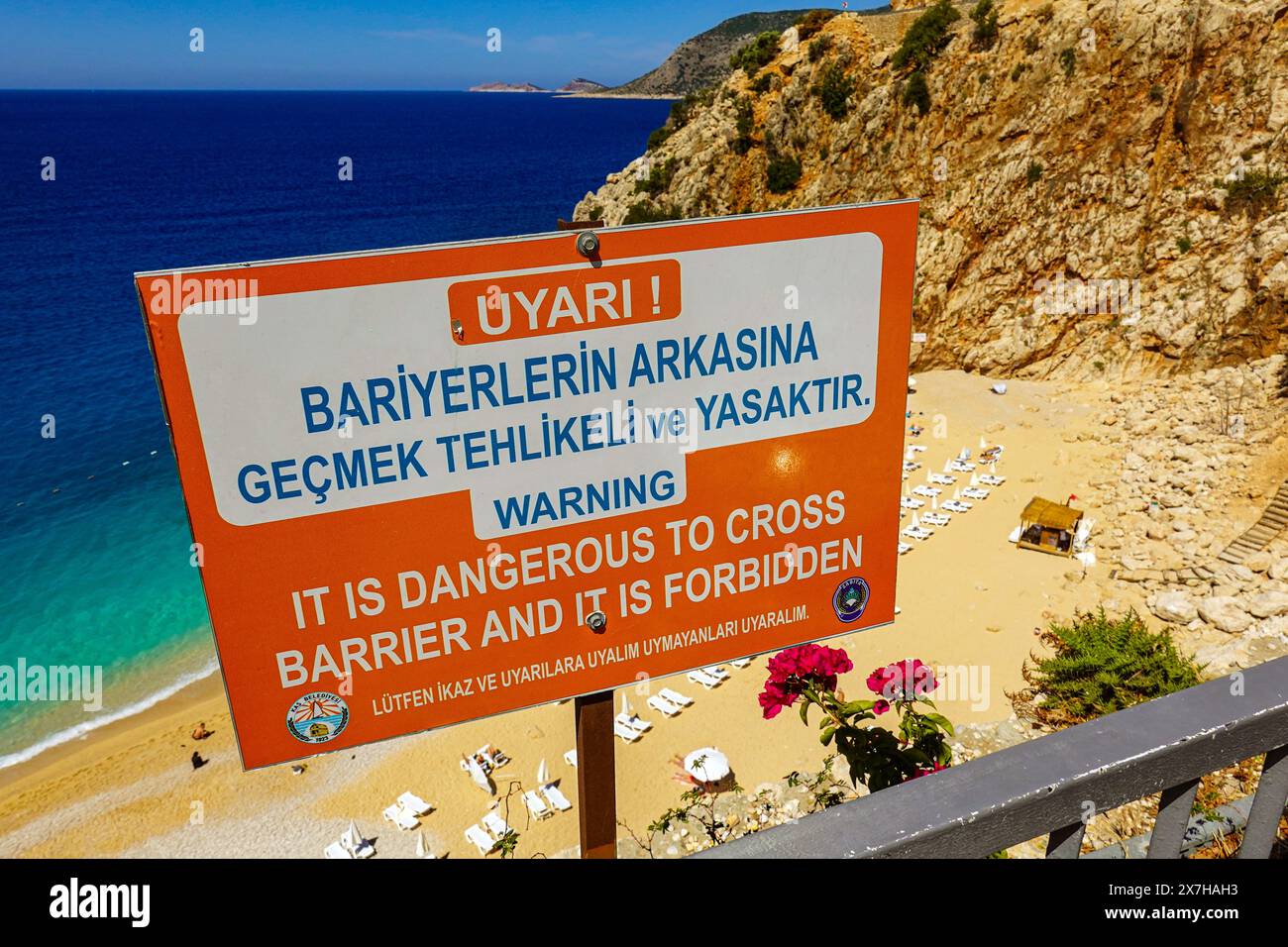 The amazing and popular Kaputas Beach, near Kalkan, Turkey Stock Photo