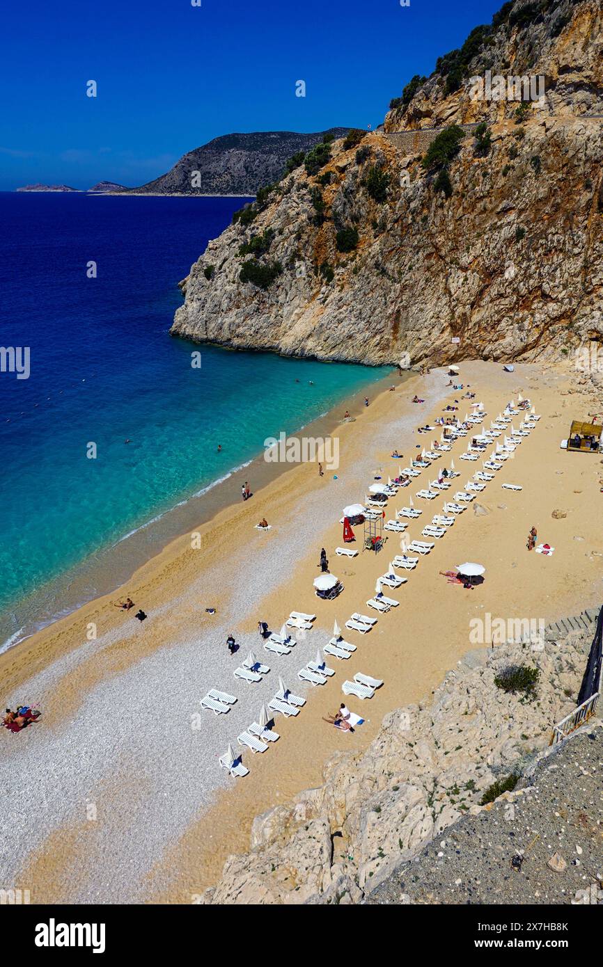 The amazing and popular Kaputas Beach, near Kalkan, Turkey Stock Photo