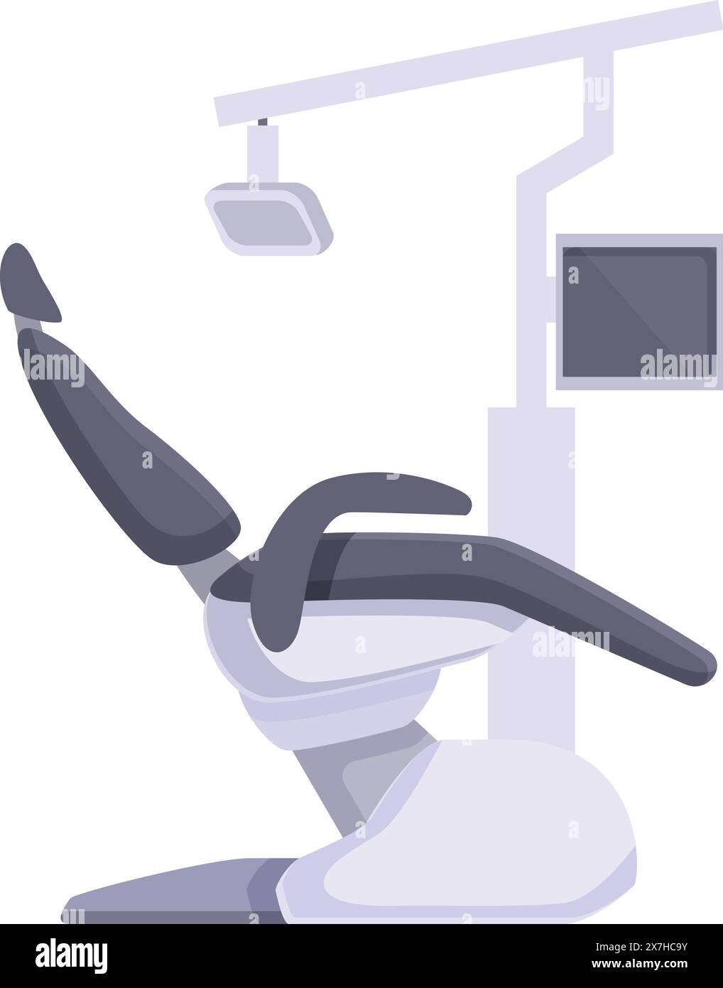Modern dental chair illustration in a contemporary dental clinic