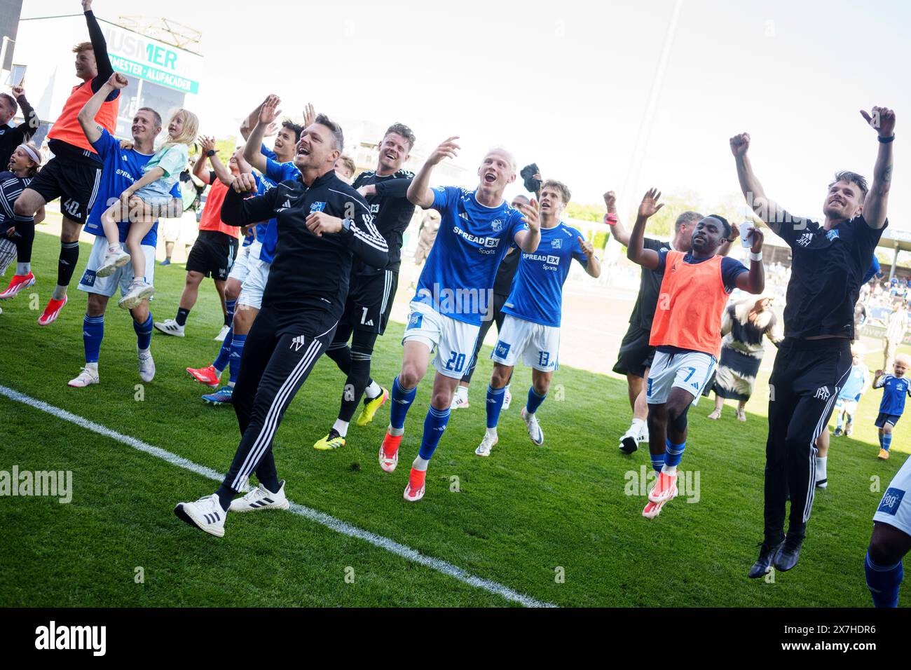 Copenhagen, Denmark. 20th May, 2024. Lyngby's players after the
