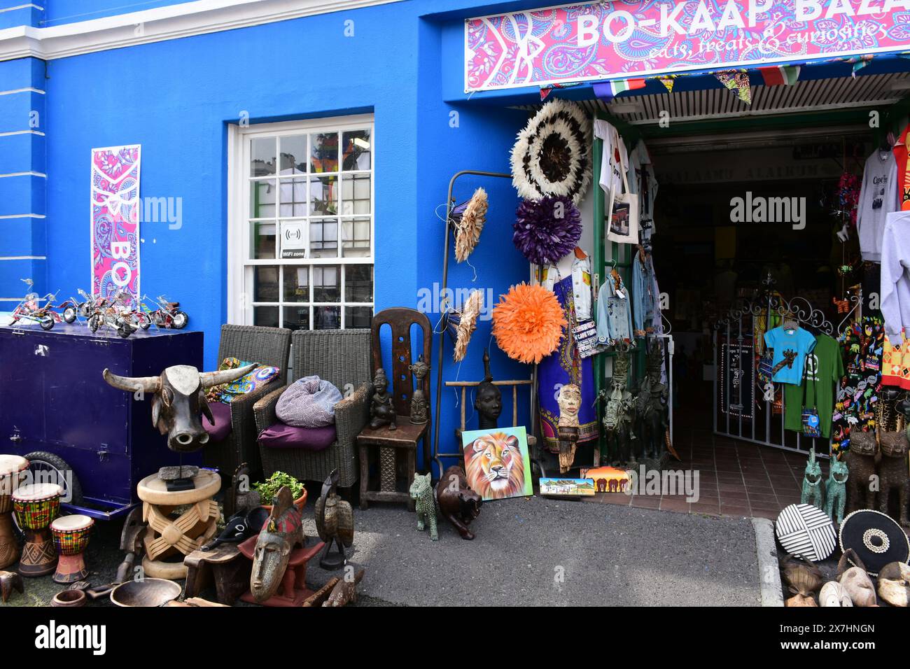 Colourful Storefront, Bo-Kaap, Cape Town, Western Cape, South Africa Stock Photo