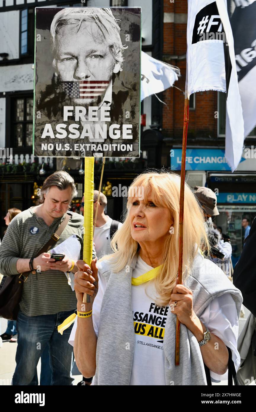 London, UK. 20th May, 2024. Julian Assange, founder of Wikileaks was today granted the right to appeal against extradition to the US following a ruling at the High Court. Credit: michael melia/Alamy Live News Stock Photo