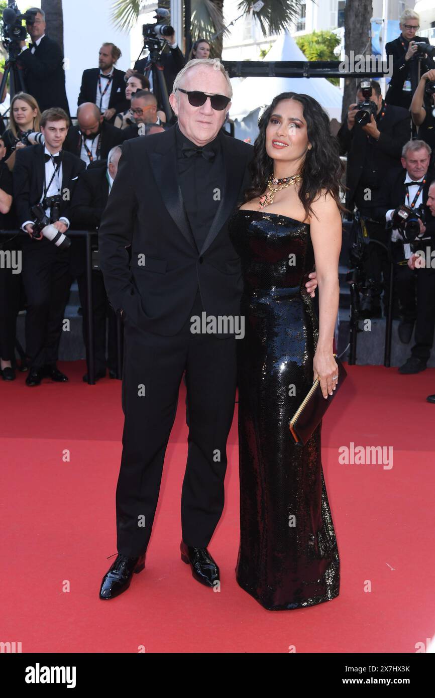 FrançoisHenri Pinault , Salma Hayek 77th Cannes Film Festival Red