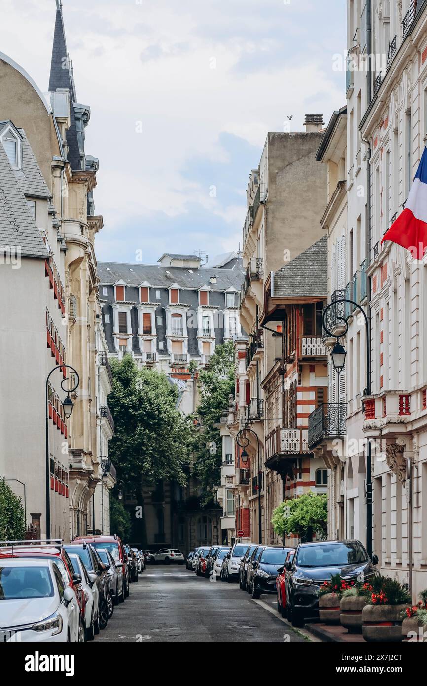 Beautiful streets in the city center of Vichy Stock Photo
