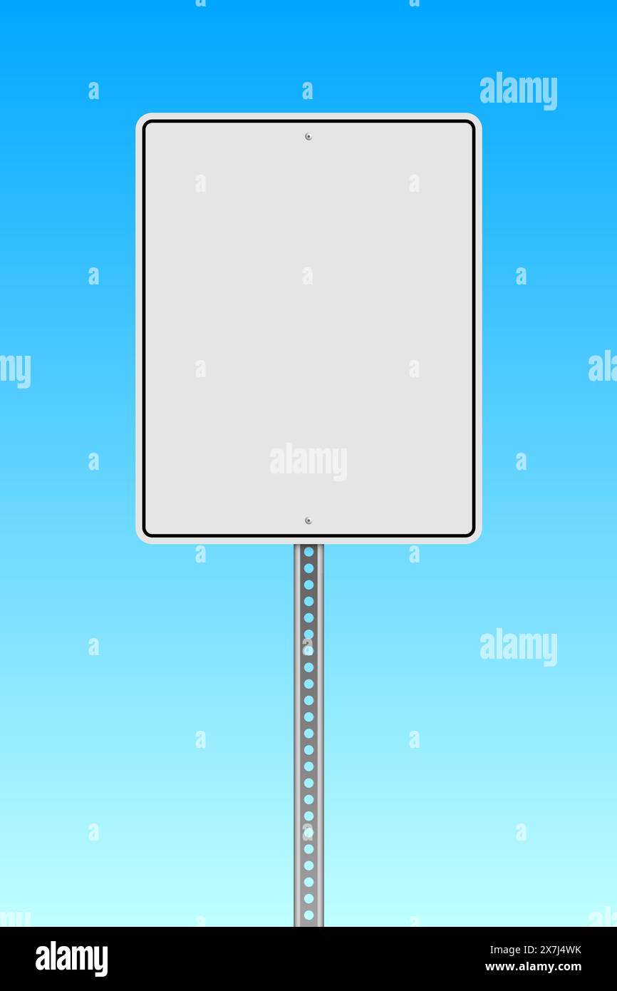 realistic blank road sign against blue sky. Vector illustration Stock ...