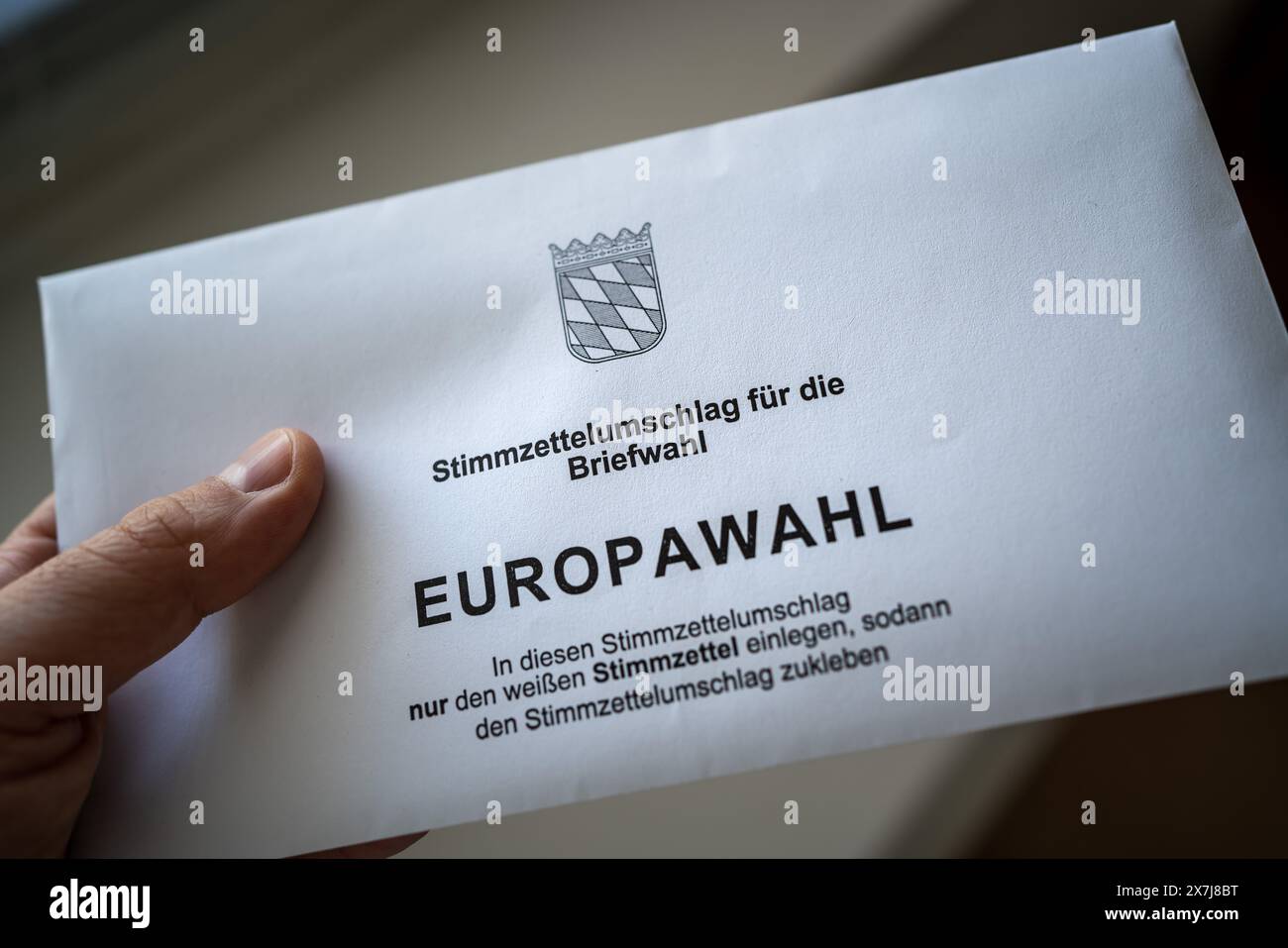 Stimmzettelumschlag zur Europawahl Stock Photo