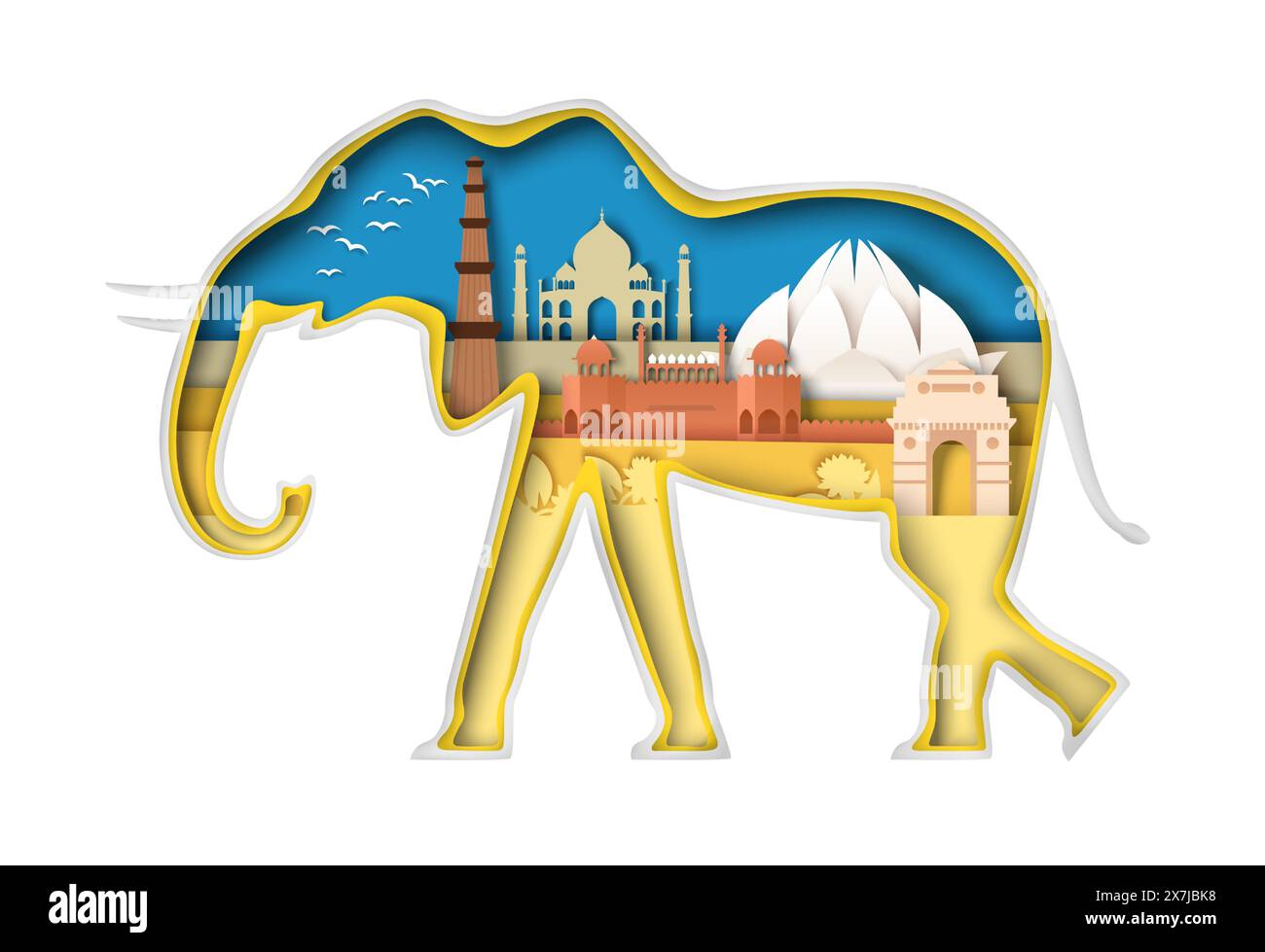 Animal map india hi-res stock photography and images - Alamy