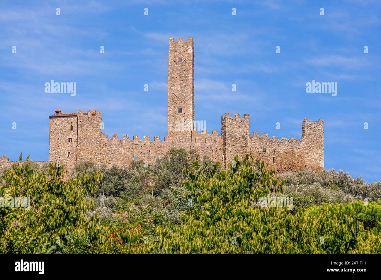 Italy Tuscany Province of Arezzo Castiglion Fiorentino - Castle of Montecchio Vesponi Stock Photo