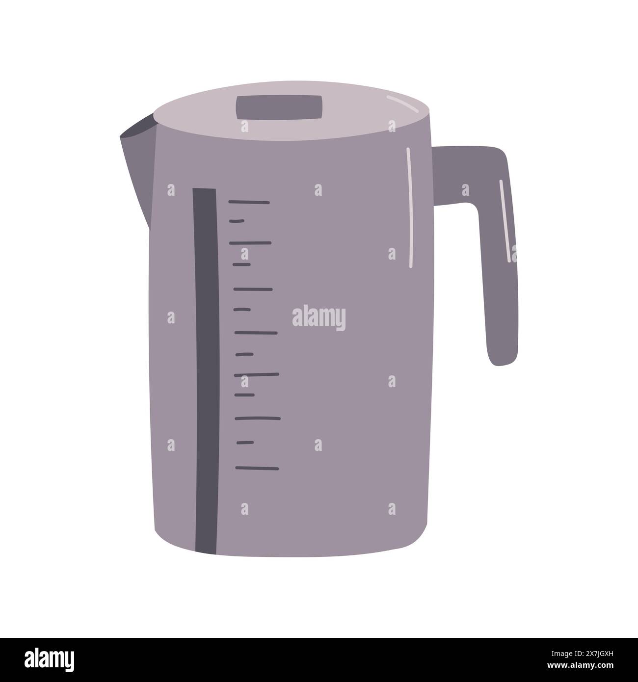 Grey electric kettle on white background. Stock Vector