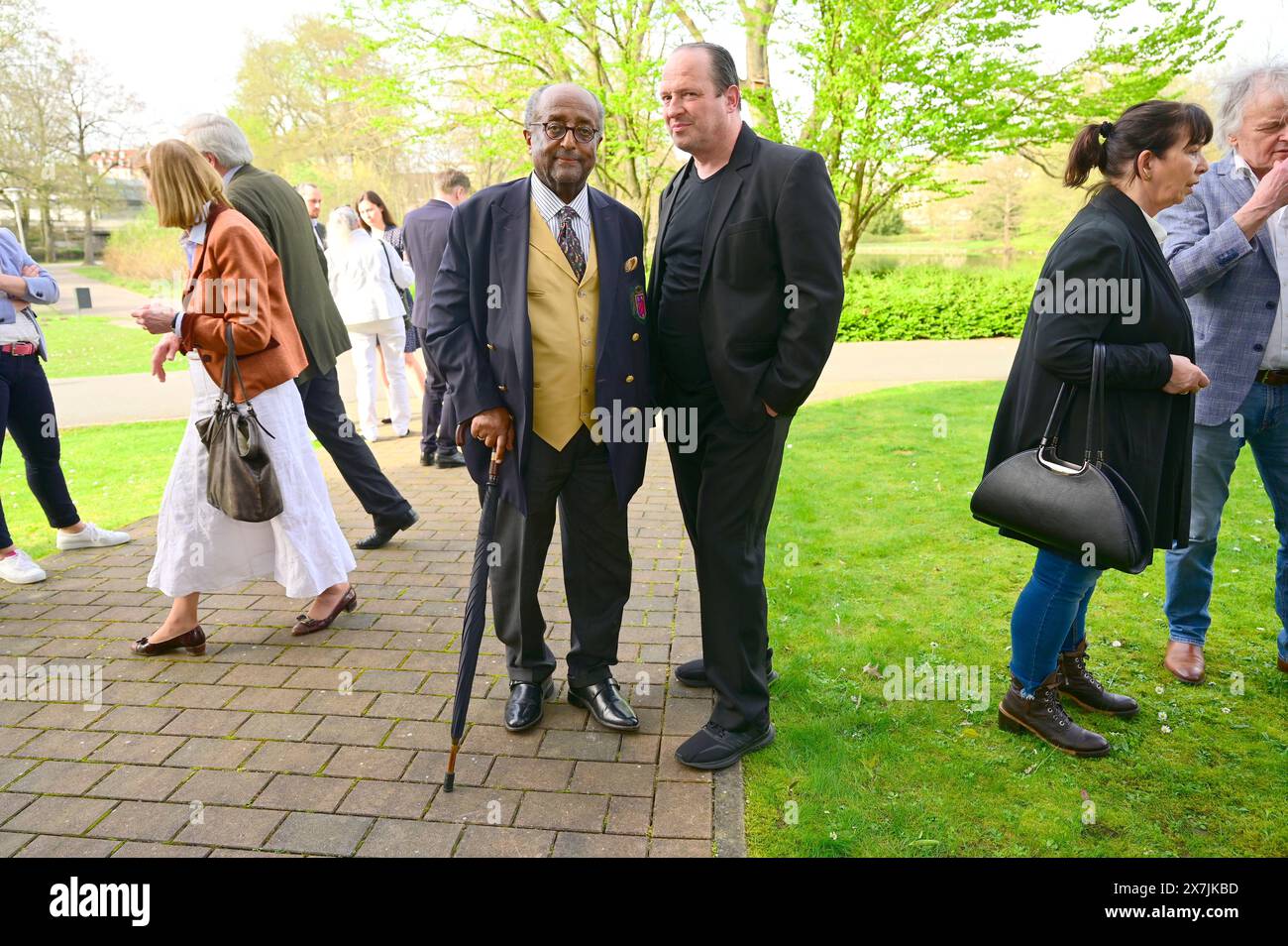 Prinz Asfa-Wossen Asserate und Matthias Wehnert bei der Verleihung des 'Kunstpreis Deutschland' 2023/24 unter dem Slogan: 'Art powers future' im Steig Stock Photo