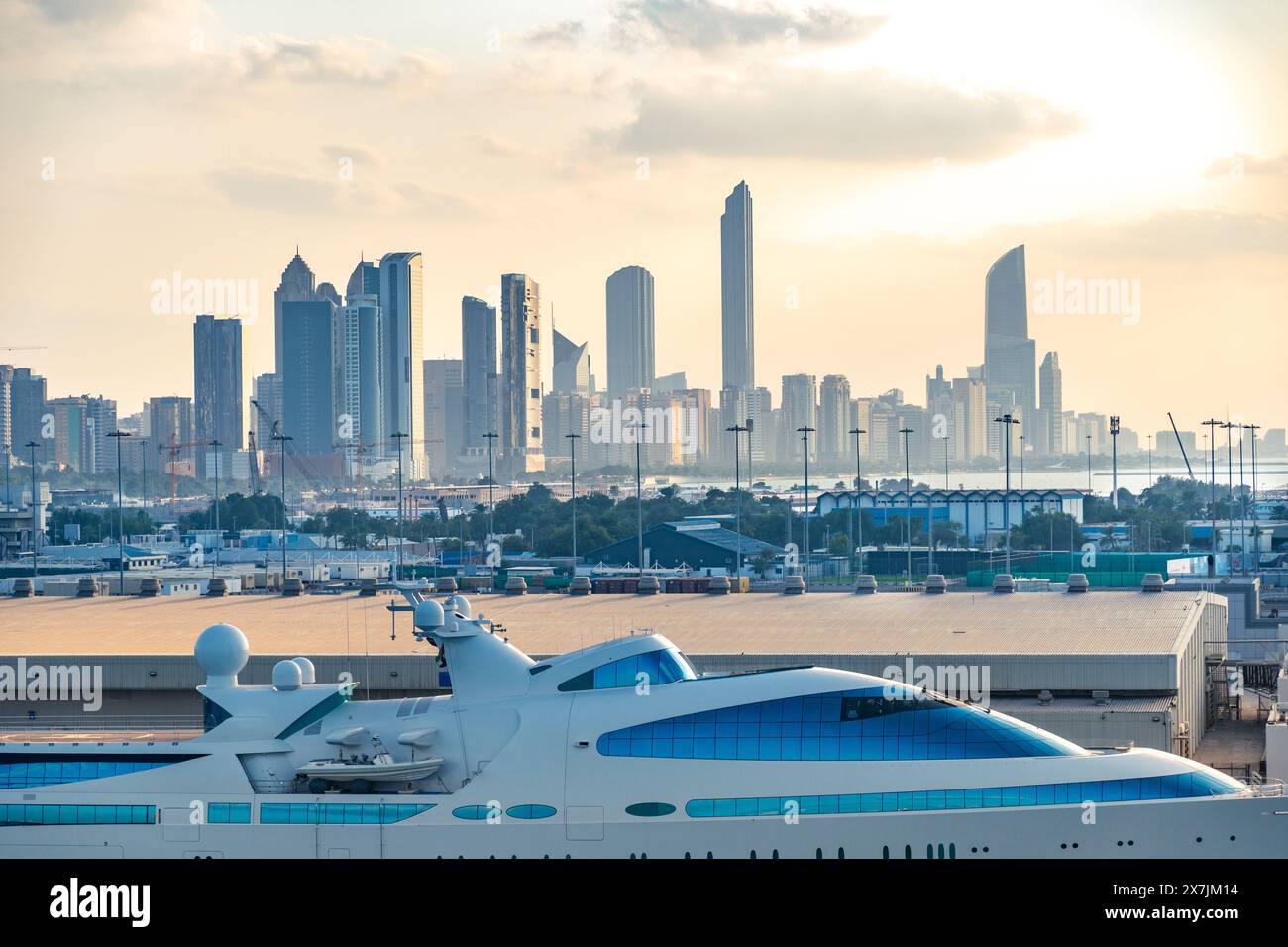 Abu Dhabi, UAE - 4 January 2024: A panoramic view of Abu Dhabi’s ...