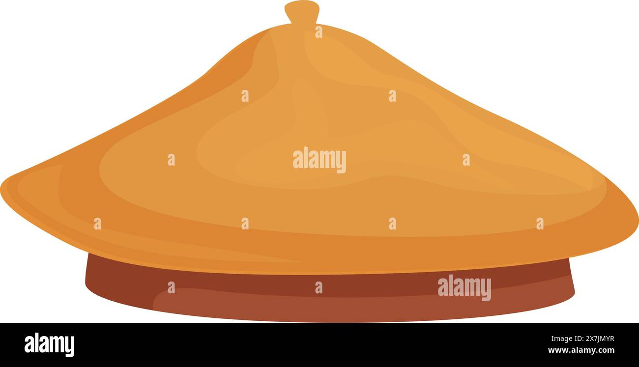 Vector illustration of a classic moroccan tagine, a staple in north