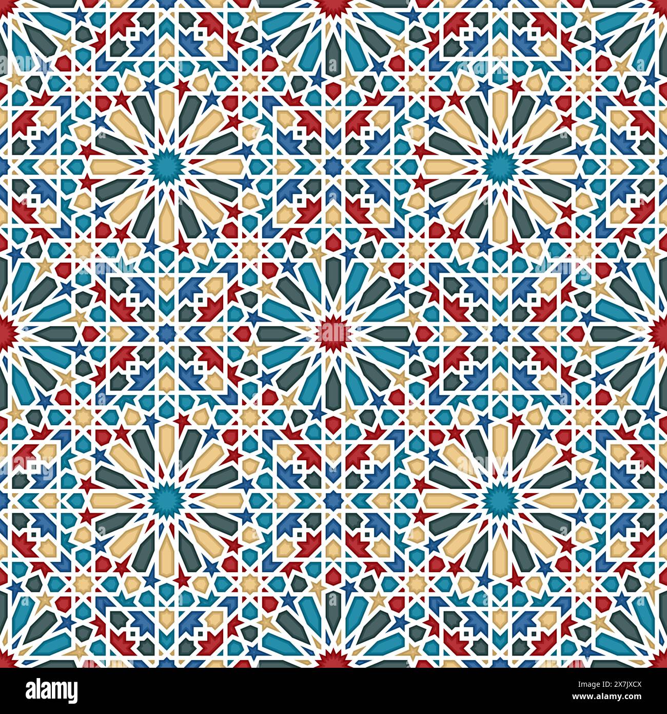 Islamic geometric seamless vector pattern Stock Vector