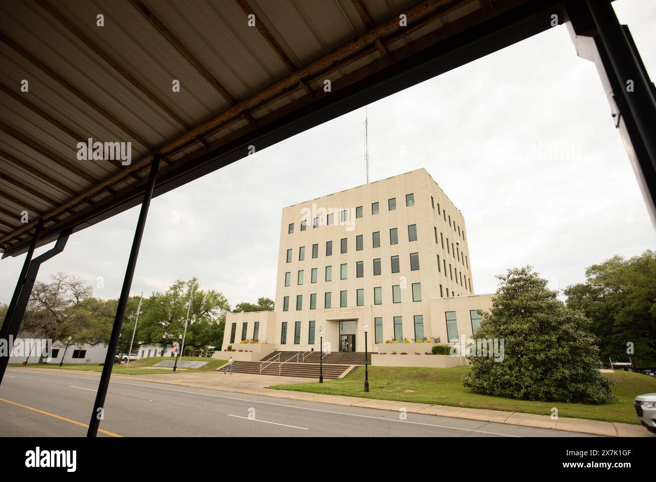 Rayville, Louisiana, USA April 24, 2024 Cloudy afternoon light