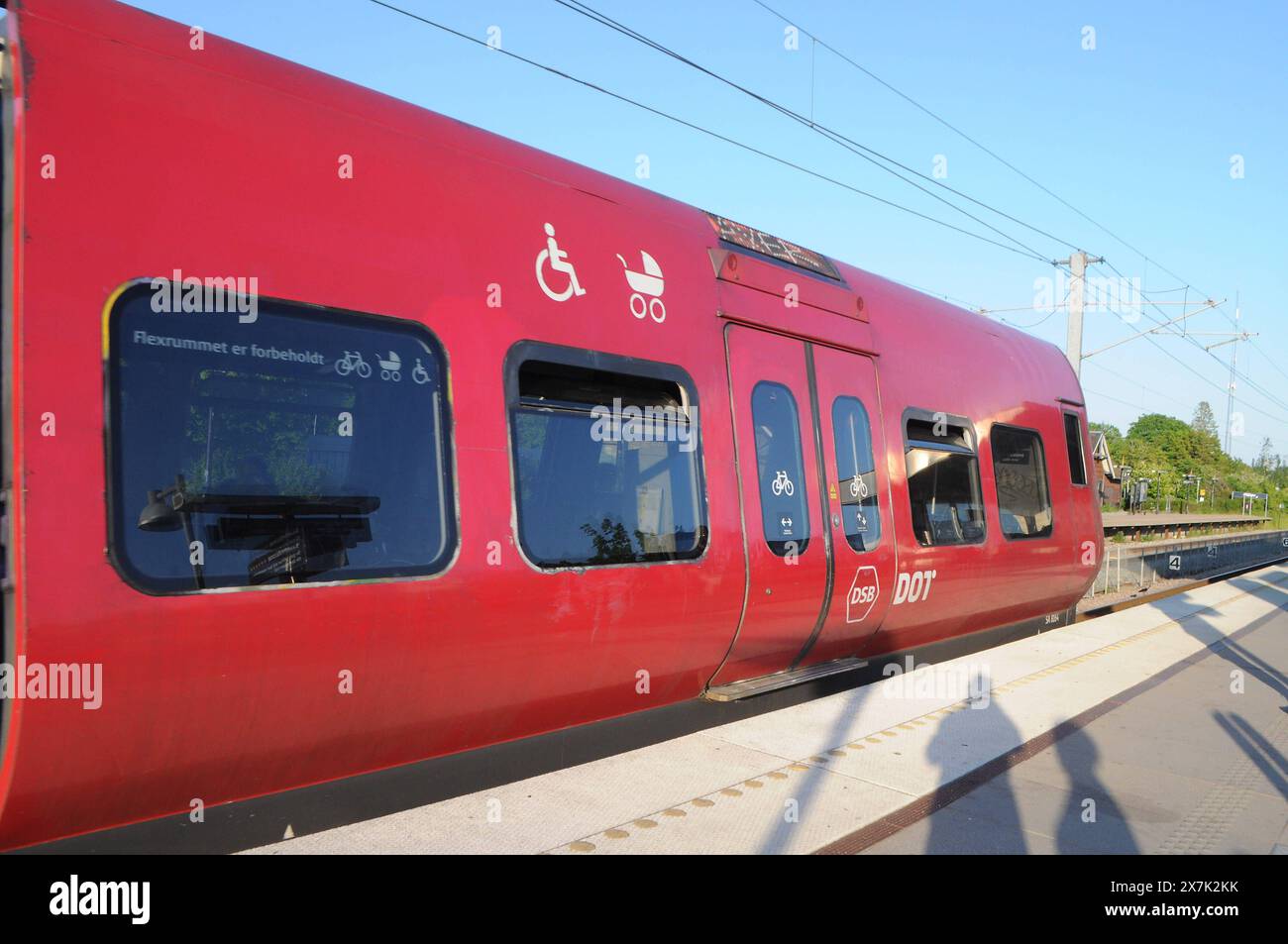 Maalov/ Denmark/20 MAY 2024/ Danish local train DSB arrives on Maalov ...