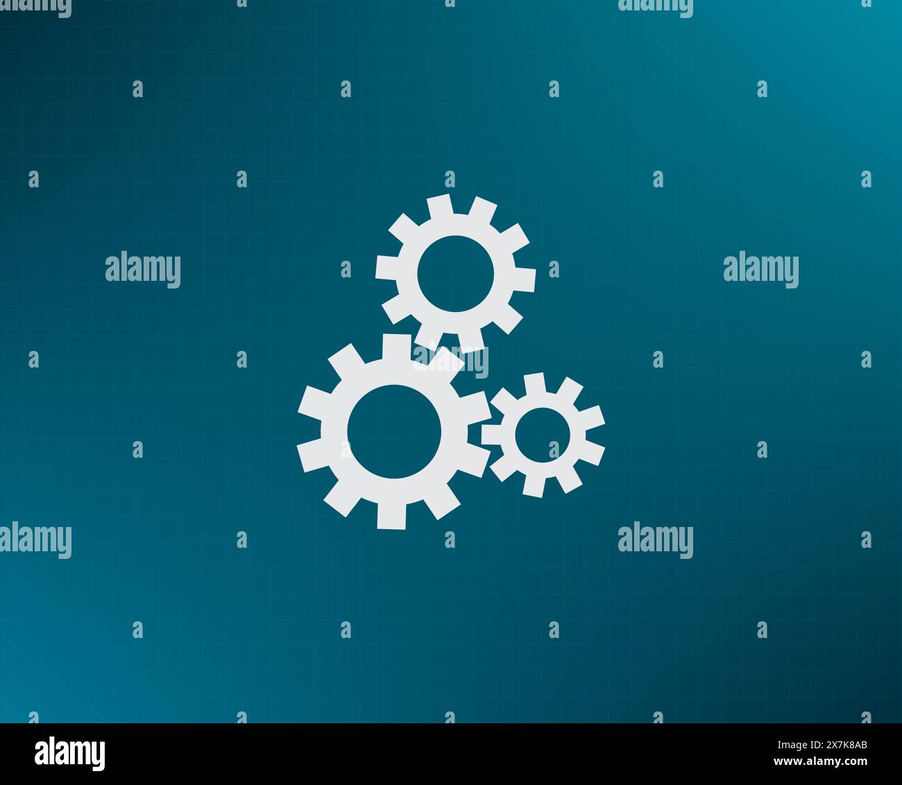Flat icon of gears Stock Vector