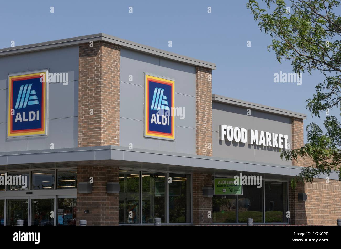 Noblesville May 19, 2024 Aldi Discount Supermarket. Aldi sells a range of grocery items