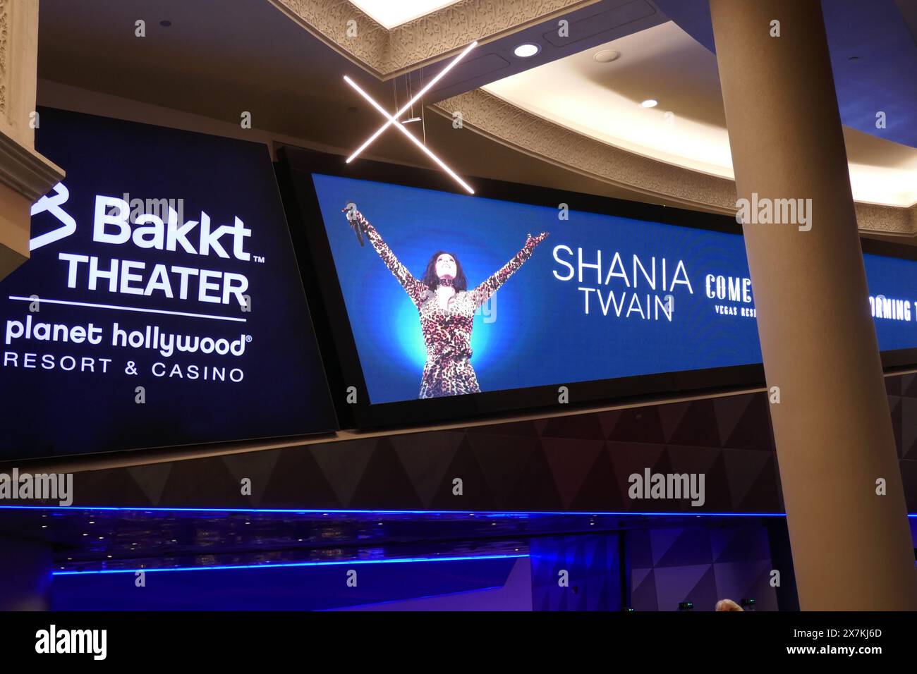 Las Vegas, Nevada, USA 15th May 2024 Singer Shania Twain Come On Over Vegas Residency Marquee at