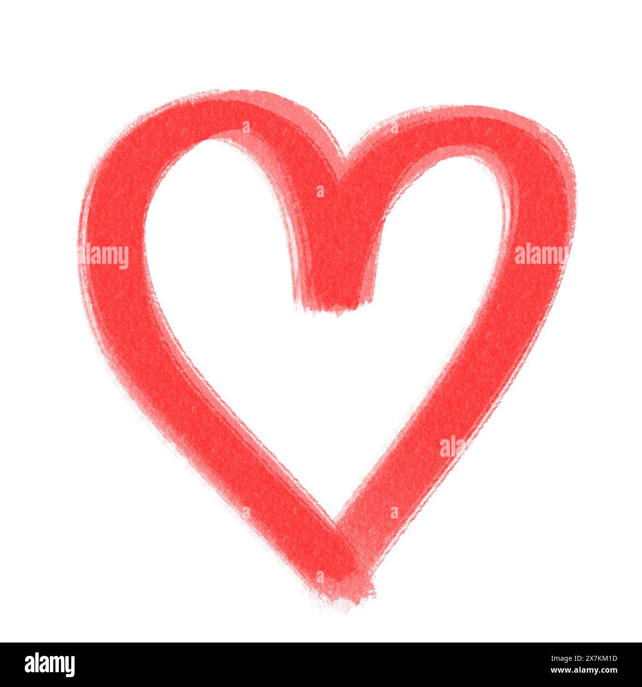 One red heart on white background, illustration Stock Photo - Alamy
