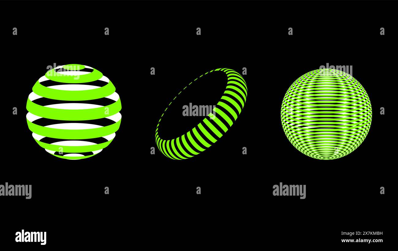3D wireframe models of objects Network line. Geometric shapes ...