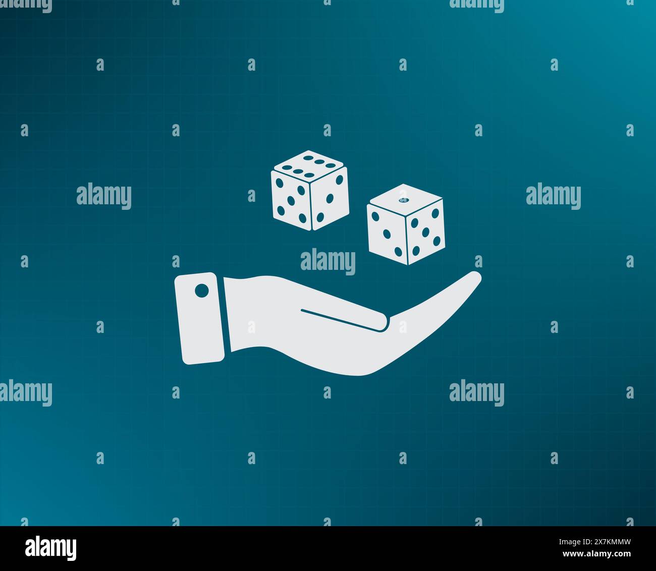 Cubes for the game vector icon. Stock Vector