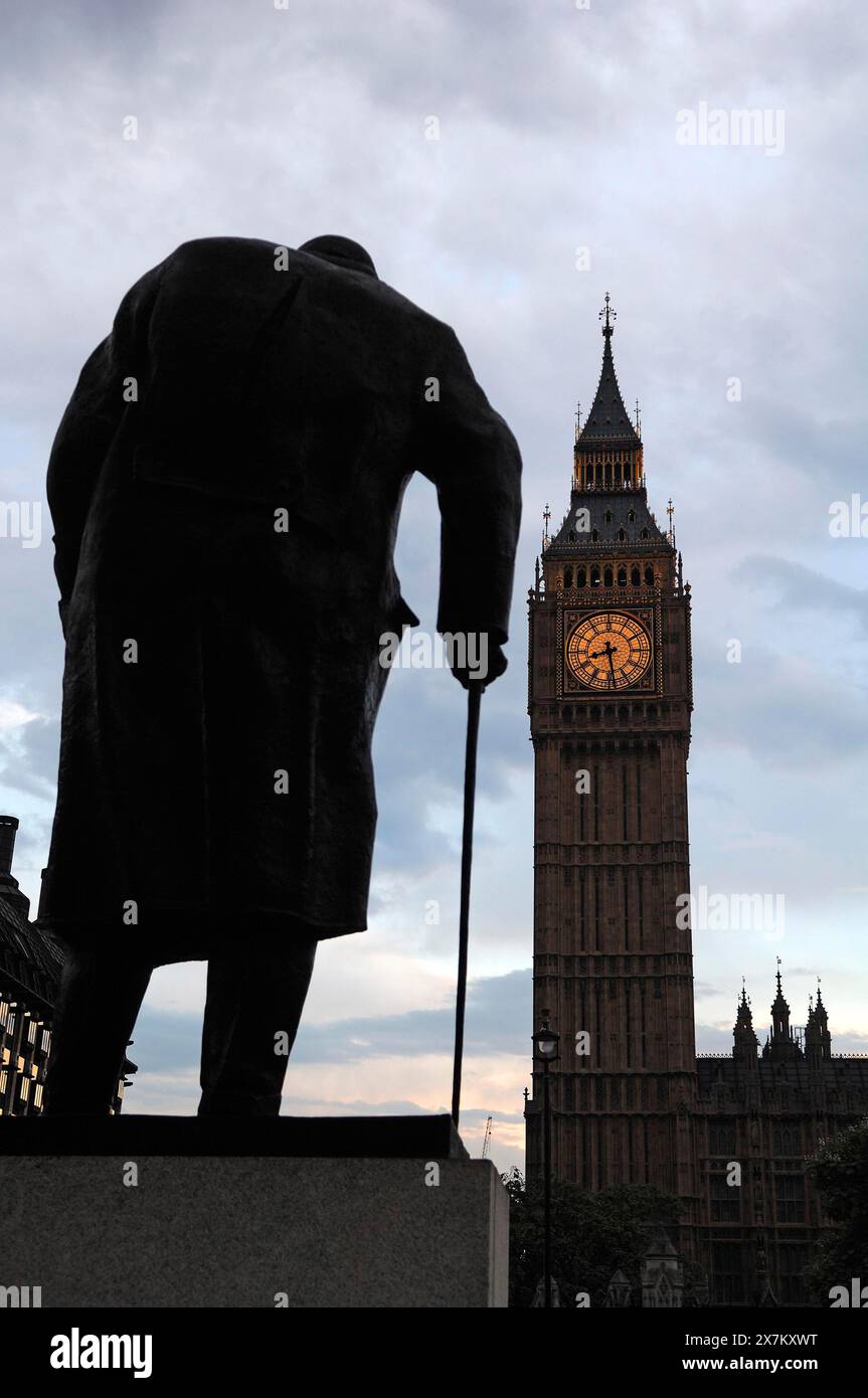 Winston churchill silhouette hires stock photography