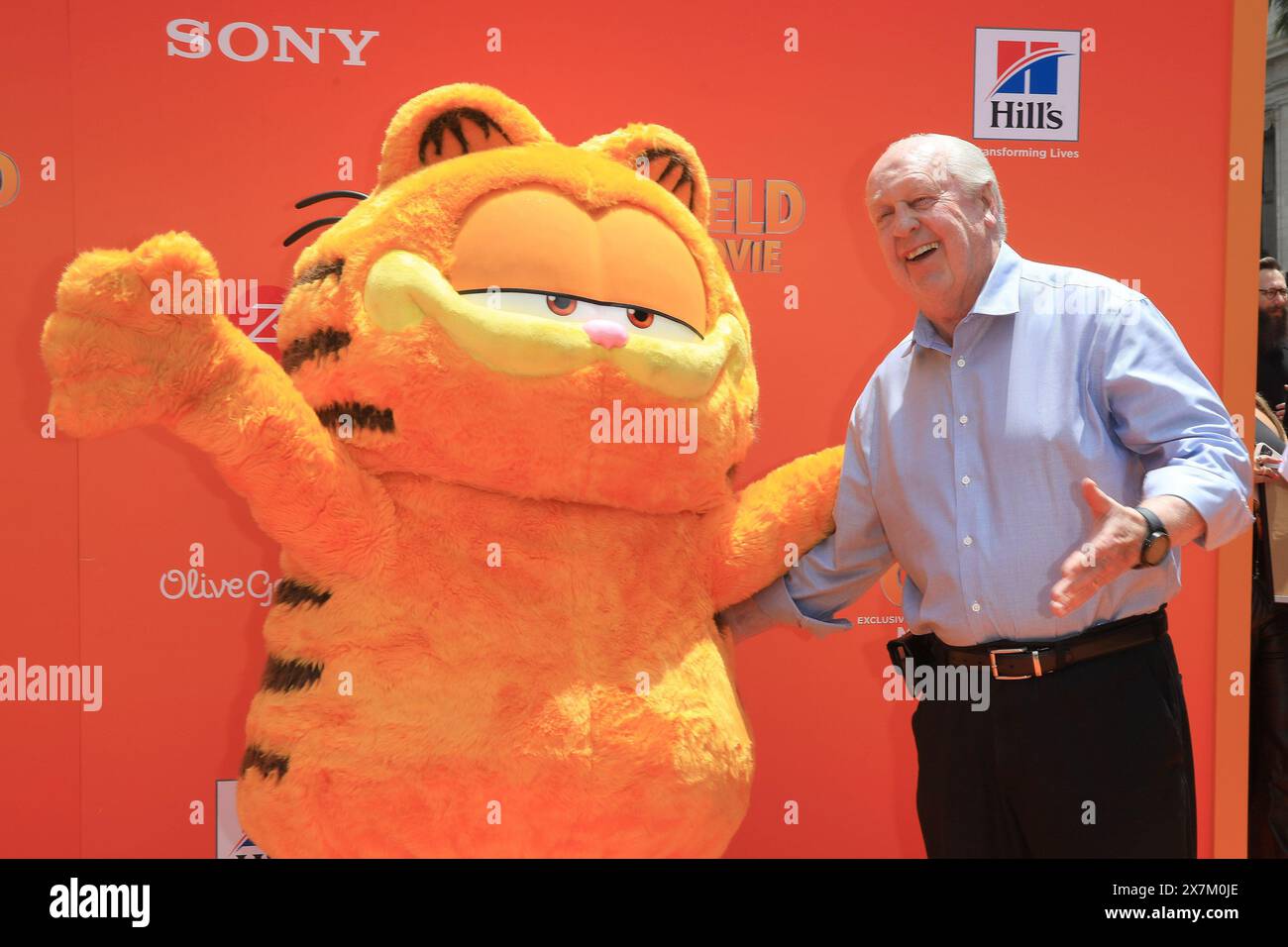 May 19, 2024, Los Angeles, California, USA: Garfield, Jim Davis at the World Premiere of The Garfield Movie at the TCL Chinese Theatre IMAX (Credit Image: © Nina Prommer/ZUMA Press Wire) EDITORIAL USAGE ONLY! Not for Commercial USAGE! Stock Photo
