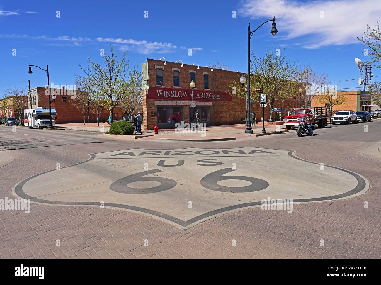 The famous corner in Winslow, Arizona sung about by the rock band