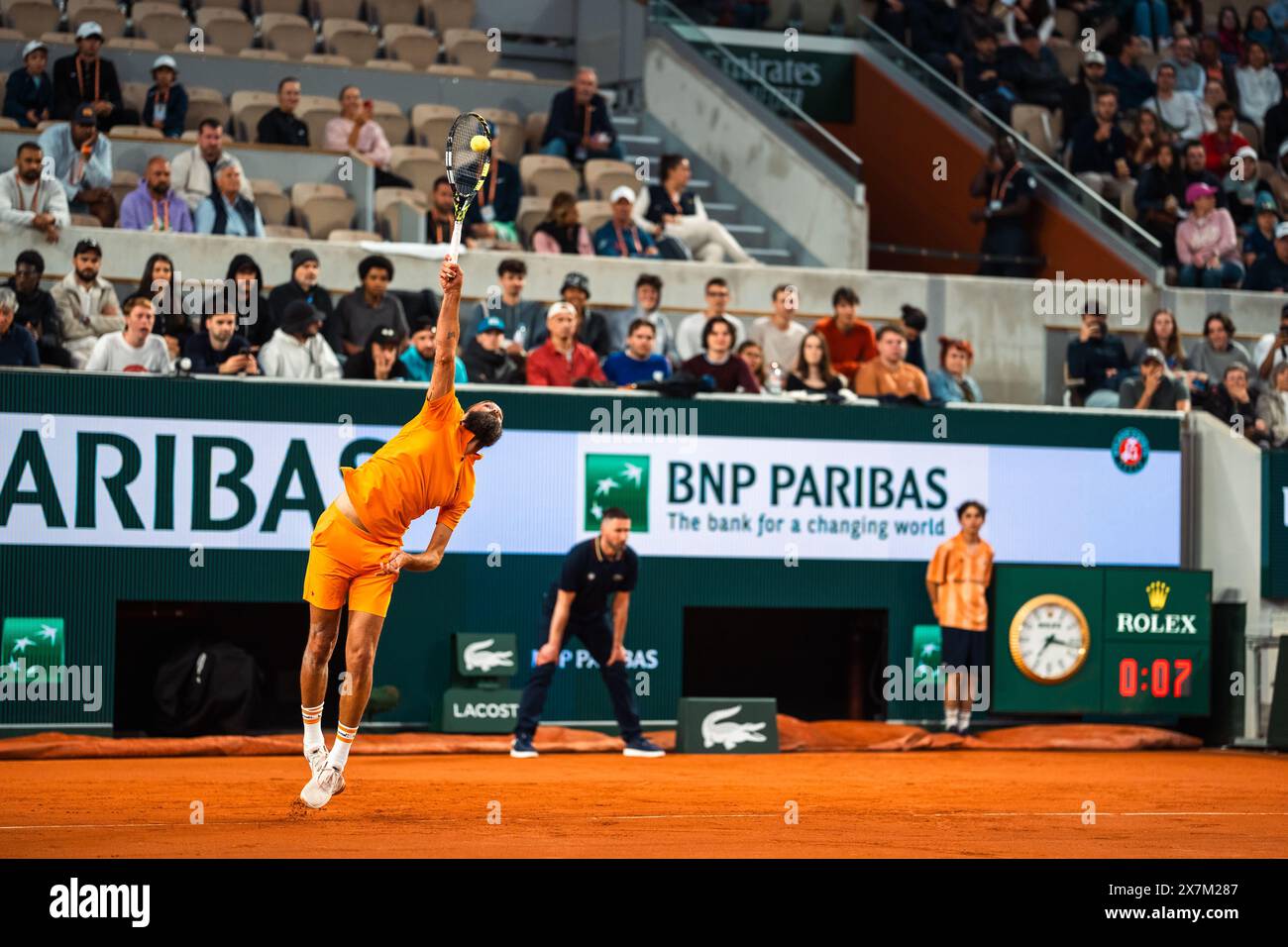 Benoit PAIRE (FRA) during the Roland-Garros 2024, ATP and WTA Grand Slam tennis tournament on May 20, 2024 at Roland-Garros stadium in Paris, France Stock Photo