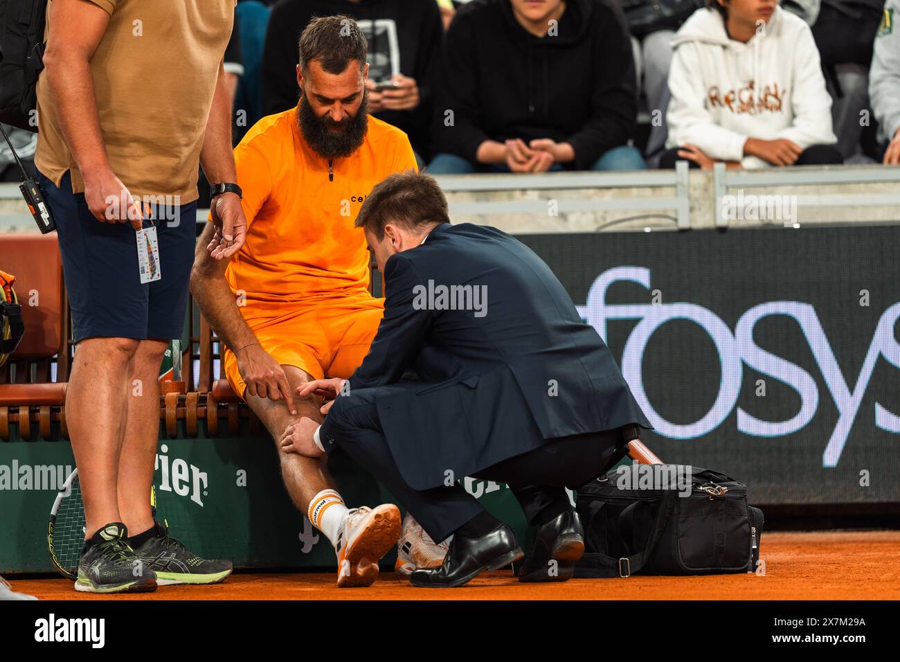 Benoit PAIRE (FRA) during the Roland-Garros 2024, ATP and WTA Grand Slam tennis tournament on May 20, 2024 at Roland-Garros stadium in Paris, France Stock Photo