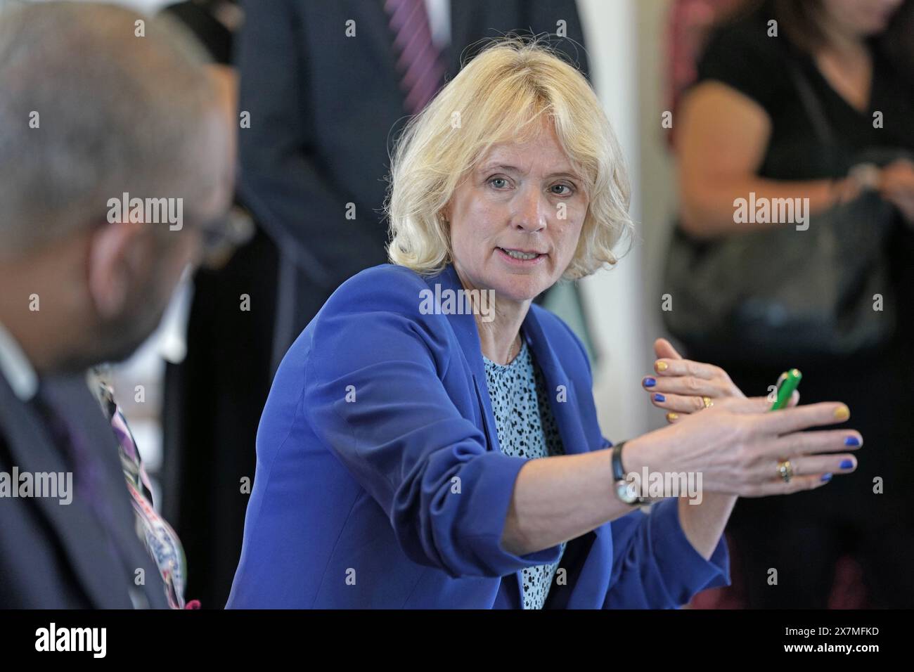 Vicky Ford, MP for Chelmsford, during a visit with Home Secretary James Cleverly, to Essex Police Headquarters in Chelmsford, to learn about grooming gangs. Picture date: Monday May 20, 2024. Stock Photo