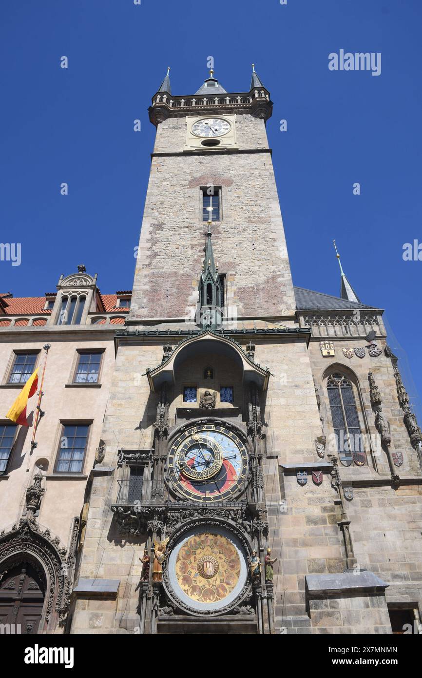 Prague /Czeck republic /14 MAY 2024/ Tourists at Prague old town square , Photo.Francis Joseph Dean/Dean Pictures Not for commercial use Stock Photo