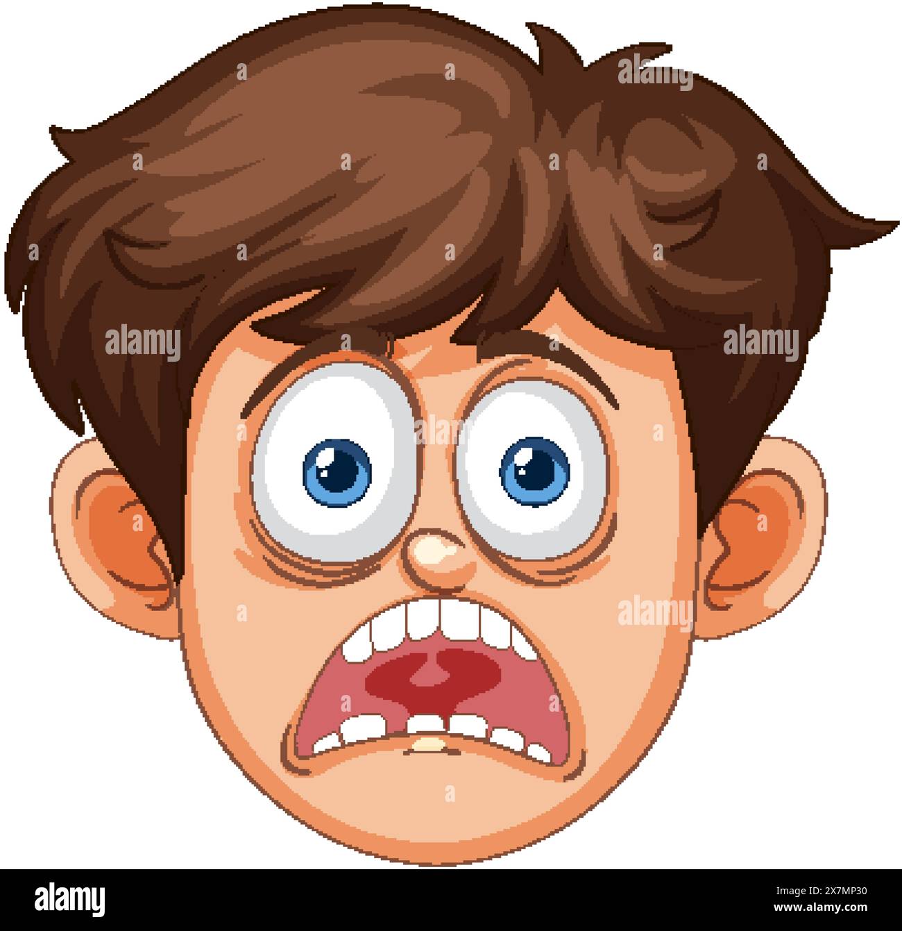Wideeyed cartoon face showing shock Stock Vector Image & Art Alamy