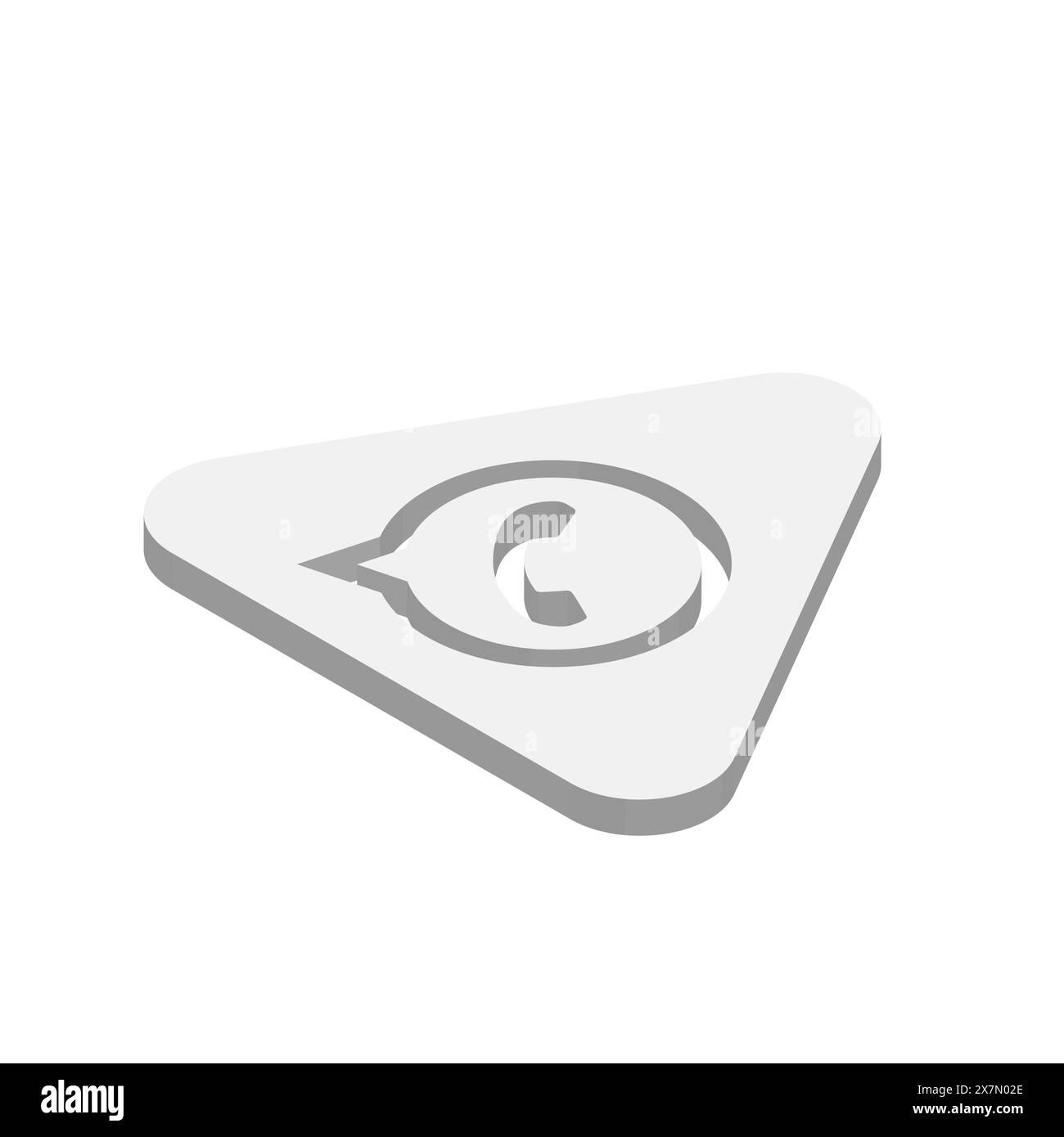 WattsApp instant messaging app icon. 3D isometric vector illustration. Stock Vector