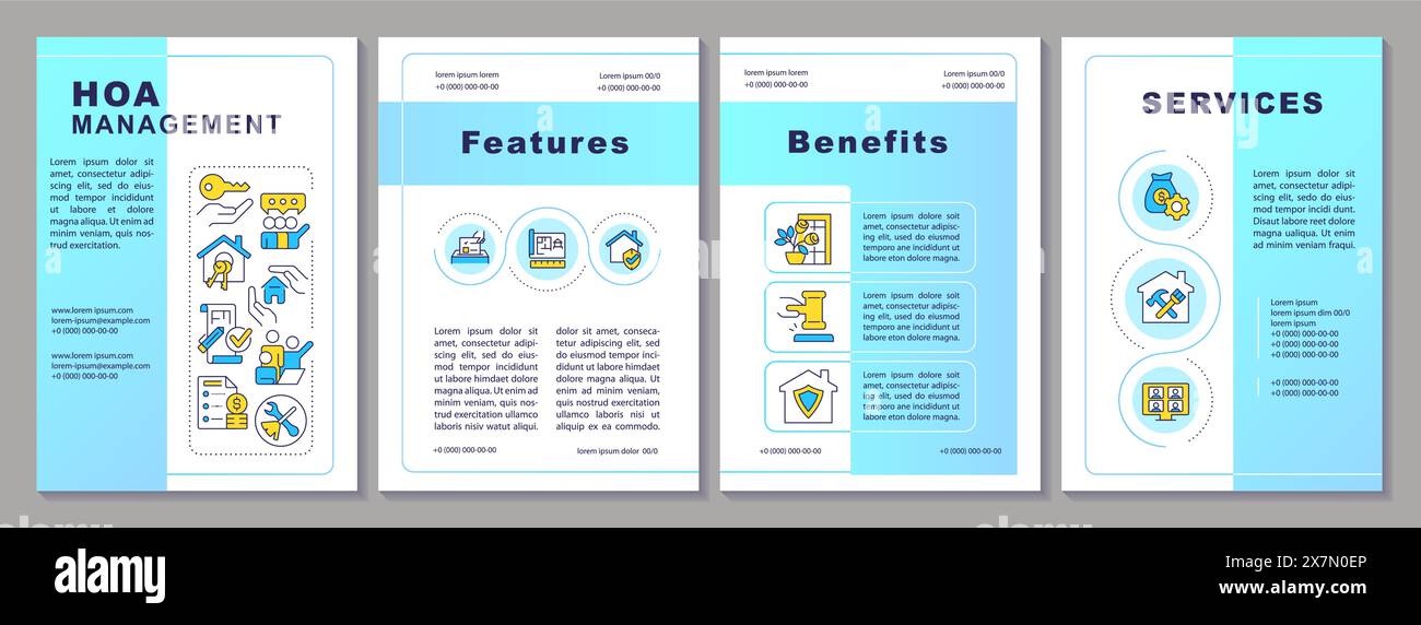 HOA management brochure template Stock Vector Image & Art - Alamy