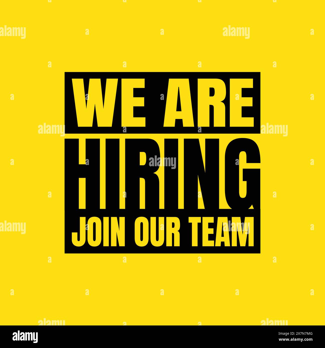 We are hiring black text logo for hunting employee. join our team banner. Find employee for company. Job opportunity announcement. We are hiring Stock Vector