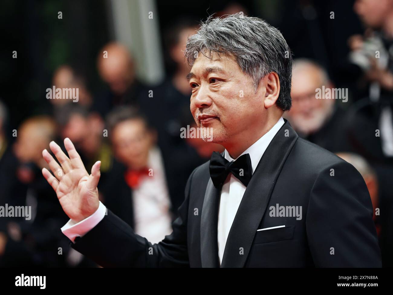 Cannes, France. 20th May, 2024. Member of the Jury of the 77th Cannes Film Festival, Japanese director Hirokazu Kore-eda arrives for the screening of the film 'The Shrouds' at the 77th edition of the Cannes Film Festival in Cannes, southern France, on May 20, 2024. Credit: Gao Jing/Xinhua/Alamy Live News Stock Photo