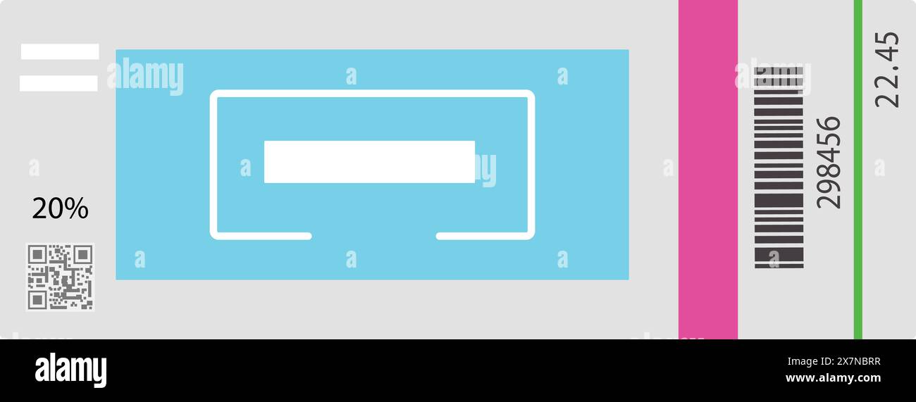 Blank coupon voucher design template Stock Vector