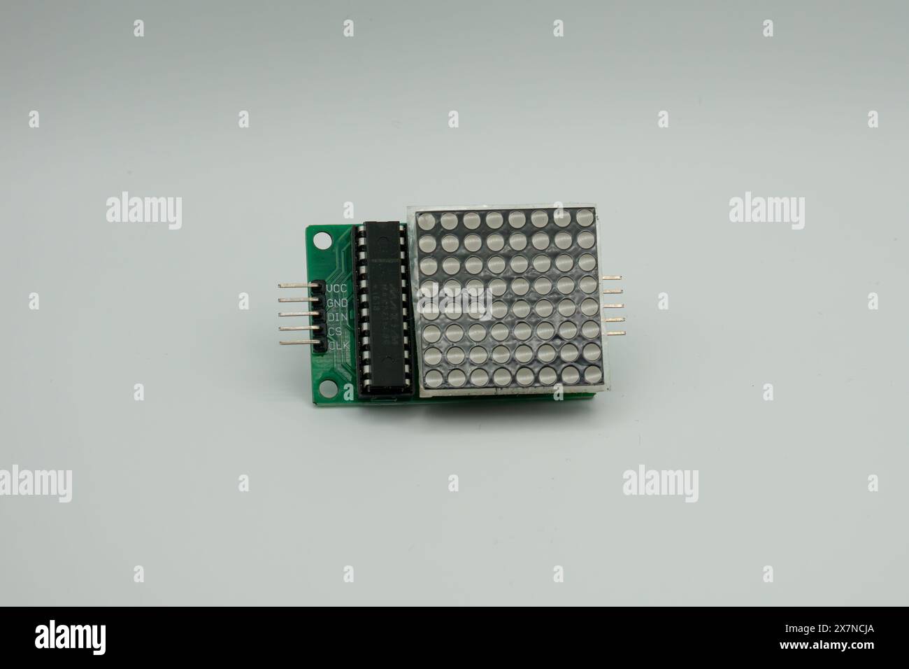 LED Modul pixel; Arduino componment, close up on white surface Stock ...