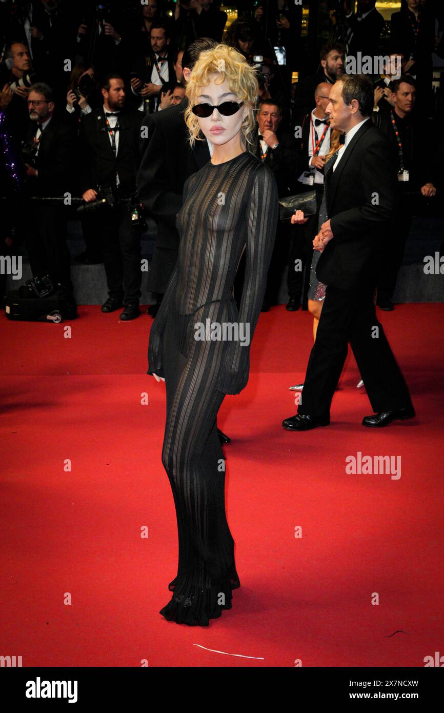 Cannes, France. 20th May, 2024. Nadia Lee Cohen attends the ''The Shrouds'' (Les Linceuls) Red Carpet at the 77th annual Cannes Film Festival at Palais des Festivals on May 20, 2024 in Cannes, France. (Photo by Daniele Cifala/NurPhoto) Credit: NurPhoto SRL/Alamy Live News Stock Photo