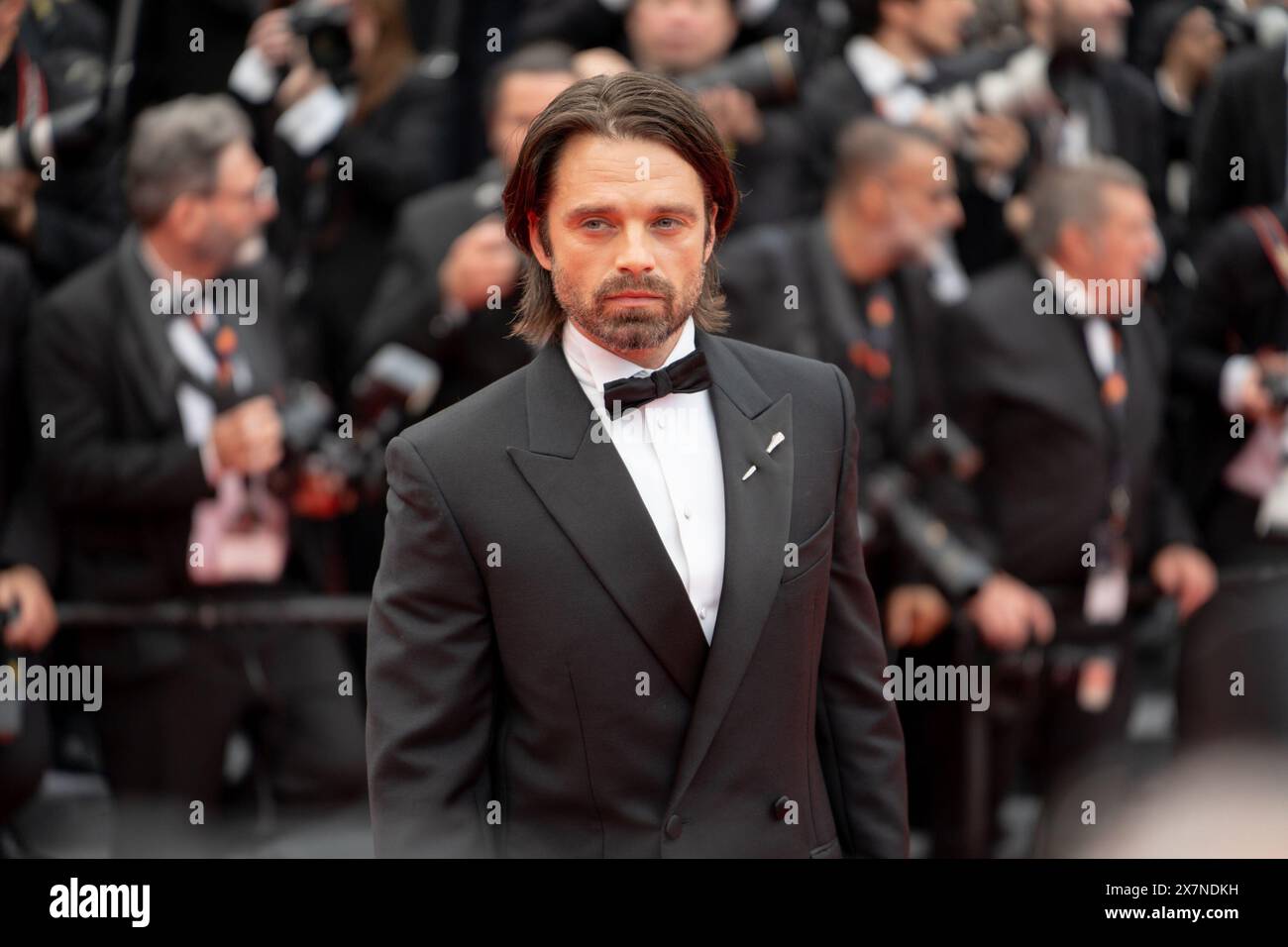 Cannes, France. 20th May, 2024. Sebastian Stan is attending the ''The Apprentice'' Red Carpet at the 77th annual Cannes Film Festival at Palais des Festivals in Cannes, France, on May 20, 2024. (Photo by Luca Carlino/NurPhoto)0 Credit: NurPhoto SRL/Alamy Live News Stock Photo