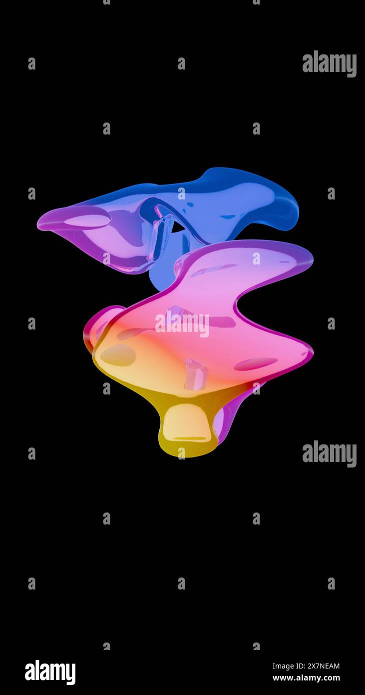 Spectral Elegance: A Vision of Chromatic Fluidity Stock Photo