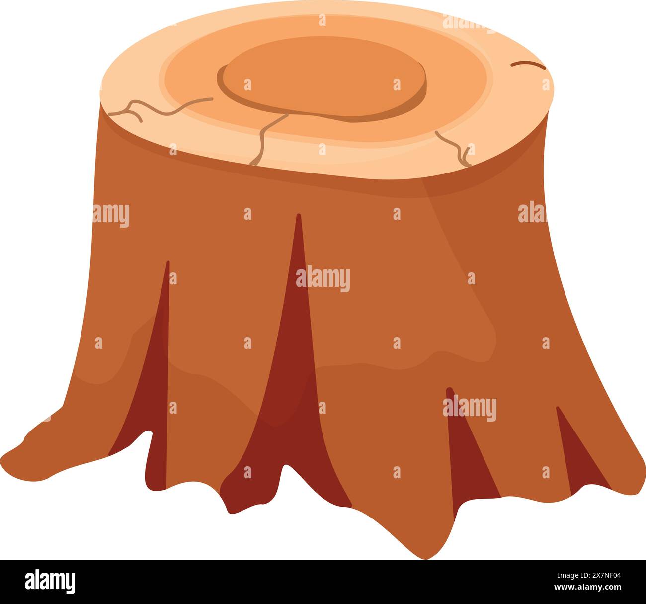 Cartoon illustration of a tree stump stock vector image art alamy