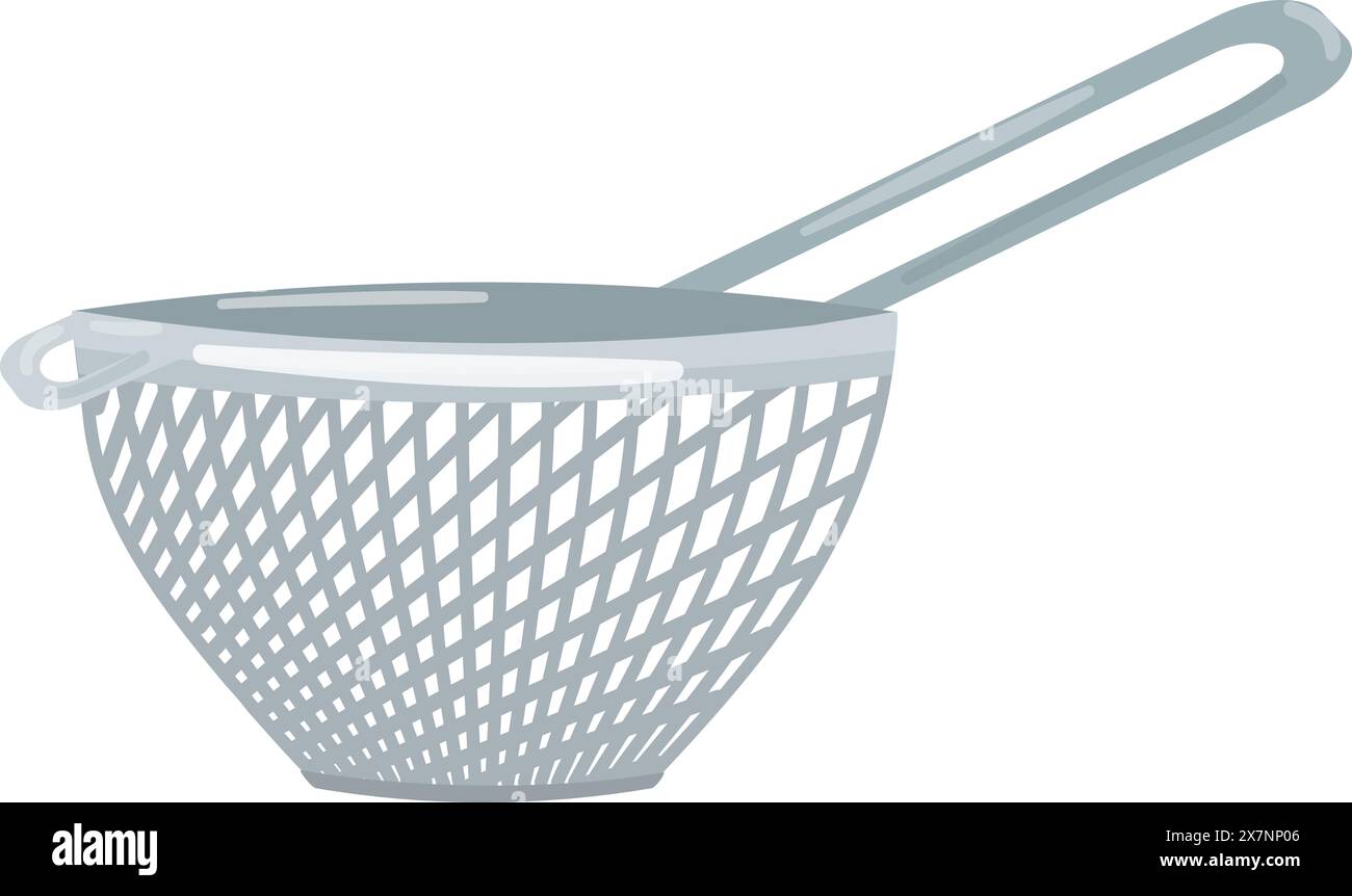 Plastic colander isolated on white background Stock Vector
